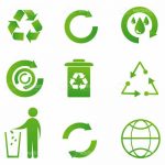 Green Recycling Icon Set